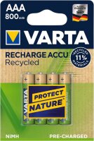 Varta Recharge Accu Recycled AAA 800 mAh,...