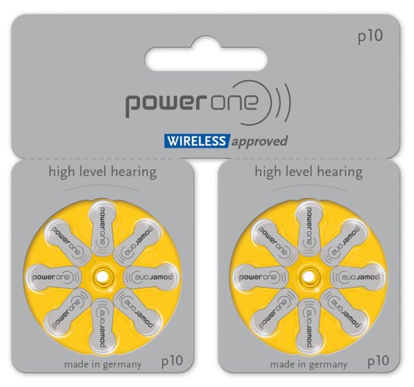 Varta Power One Gr. 10 Hörgerätebatterien 1,45 V 16er Blister Gelb PR70 24610 p10