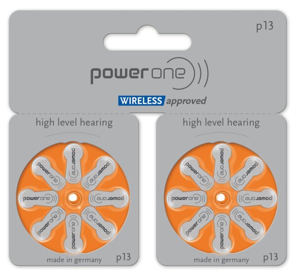 Varta 100x Power One Gr. 13 Hörgerätebatterien 1,45V Orange 16er Blister PR48 24606 p13