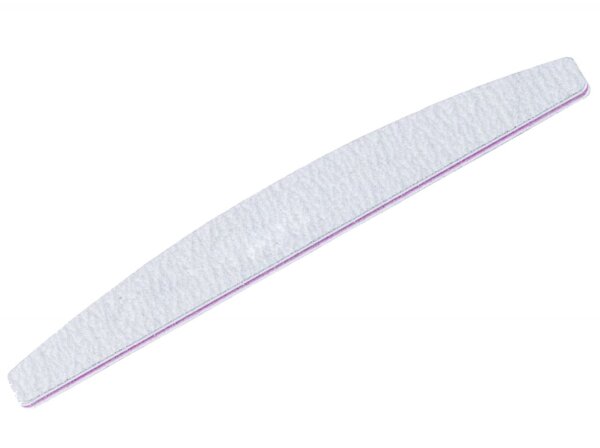 Top Nagelfeile doppelseitig Halbmond Form 179 mm x 28 mm x 4 mm waschbar 100/180 Körnung Farbe Grau Rosa Maniküre Feile für Nagelpflege von Fingernägeln HH-22