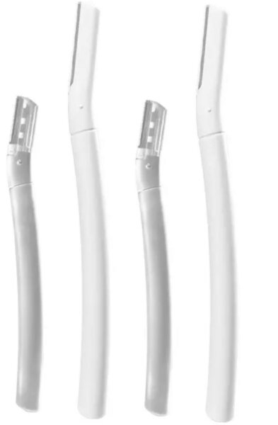 Top Augenbrauenrasierermesser 4er Gesicht Rasiermesser Rasierklingen Beauty Eyebrow Shaper Weiß und transparent AR-02
