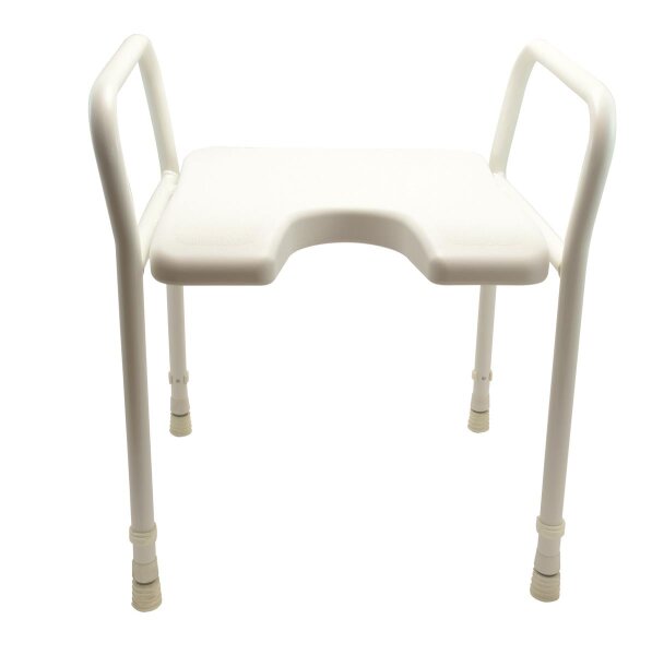 Duschhocker mit Armlehne, Hygieneausschnitt HMV-Nr. 04.40.03.1026