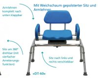 Dreh- und Transferstuhl »SANSUBA DT-60«, Sitzhöhe: 60 - 71 cm