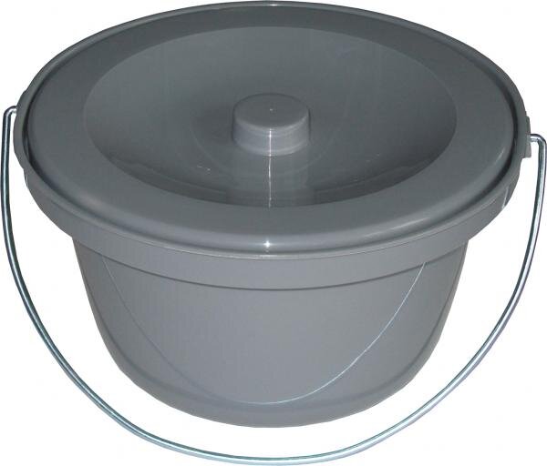 Toilettenstuhl-Eimer, grau HMV-Nr. 18.99.99.0103