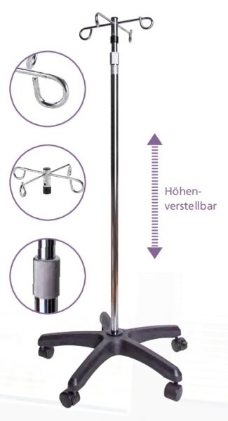 Infusionsständer, verchromt