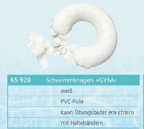 Schwimmkragen »GYM«, mit Haltebändern, weiß