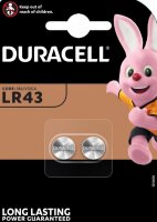 Duracell 100x LR43 AG12 Alkaline Batterie 1,5V 2er...