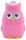 Top Mini Eule Silikon Wärmflasche 400 ml Bettflasche Handwärmer für Erwachsene und Kinder Pink WEP-02