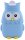 Top Mini Eule Silikon Wärmflasche 400 ml Bettflasche Handwärmer Kühltasche für Erwachsene und Kinder Blau WEB-02
