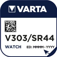 Varta 100x Watch 303 Uhrenzelle Knopfzelle SR 44 SW V303...