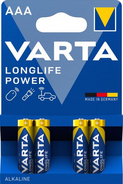 Varta 50x Longlife Power AAA Micro Alkaline Batterie 4er Blister ehem. High Energy 4903