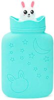 Top Mini Silikon Hase Wärmflasche 350 ml Bettflasche...
