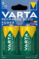 Varta 50x Recharge Accu Power D 2er Blister Mono 3000 mAh...