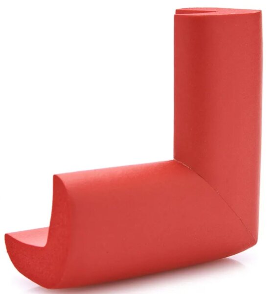 Top 20er Tisch Sicherheits Eckenschutz aus Schaumstoff Rot mit Kleber Kantenschutz mit Kleber Stoßschutz Kindersicherung KSBR-01