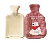 Top Wärmflasche Bettflasche 1000 ml Pink mit Bezug...