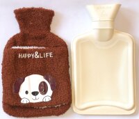 Top Wärmflasche Bettflasche 1000 ml Braun mit Bezug...