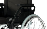Rollstuhl BasiX2 SB48 Arml.höhenv.kurz/lang,silber