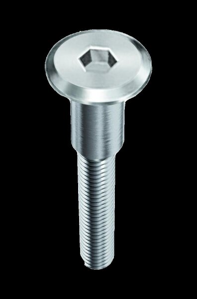 FLACHKOPFSCHRAUBE.MIT.BUND.M6X40  5Stck.silberMetall