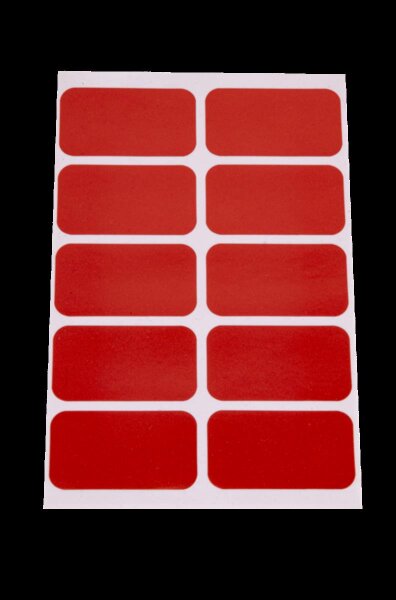 HECK Rückstrahlfolie, 25 x 45mm, rot  10Stück für Rollstühle und Rollatoren