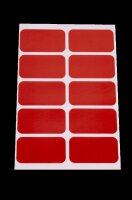HECK Rückstrahlfolie, 25 x 45mm, rot  10Stück...