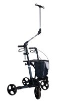 INFUSIONSHALTER.TR für Standard- Rollatoren z.B.Troja und Geminosilber matt/ schwarzAlu/ Kunststoff