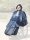 Regenponcho B dunkelblau Polyester Gewebe