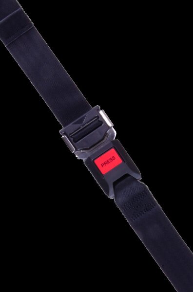 Metallschloss mit roter „Press“-Taste SIGU.1  Gurtschlossschwarz/ rotKunststoff/ Polyester/ Metall