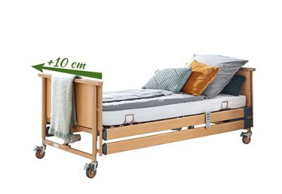 Pflegebett Dali 100 mit kabelgebundener Handschalter 100 x 200cm, Holz>>>>