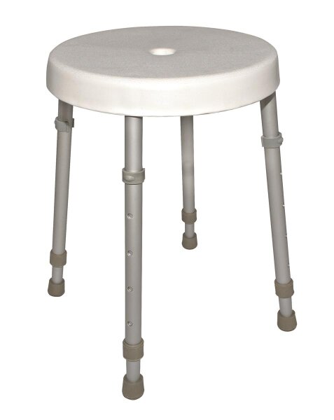 Duschhocker "RUND", 10-fach höhenverstellbar