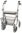 Rollator MIGO 2G 190/50,Stockh.,Tabl.,Korb,PU,silber