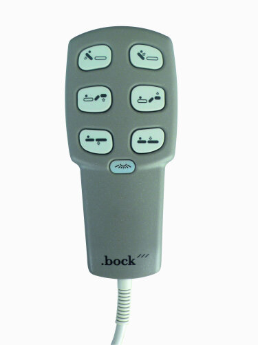 Handschalter Bock (limoss), 7 Tasten, HC470, Kopf, Fuß, Höhe, Licht / Gehäuse, Tasten, Kabel grau