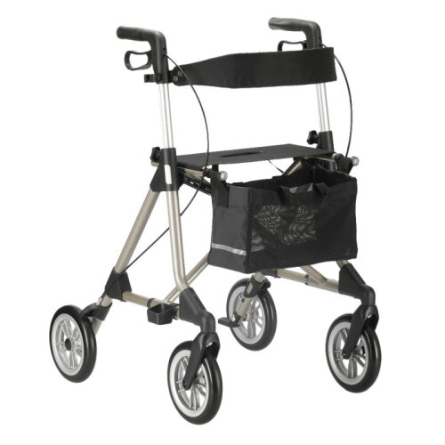 Rollator elan plus, inkl. Tasche, Stockhalter und Rückengurt, max. 150 kg bel.>>>>Farbe: champagner