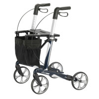 Rollator vital carbon, inkl. Stockhalter u. Stofftasche, max. 150 kg bel.>>>>Farbe: saphirblau SH 62 cm