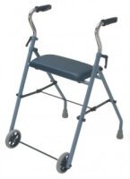 Rollator mit 2 Rädern und Sitz, grau