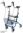 Arthritis-Rollator SENIO SRL,m.Tablett,Korb,Sitz,PU,silber,