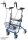 Arthritis-Rollator SENIO SRL mit Tablett, Korb,Sitz,PU,silber>>>>