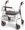 Rollator XXL m.Rückenbügel,Sitz,Korb,PU,max.200Kg,silber,