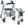 Leichtgewichtrollator Gigo 2G anatomische Griffe, Tablett,Korb,silber>>>>