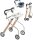 Aluminium Indoor-Rollator Lets go mit Tablett und Stoffkorb>>>>