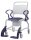 Toilettenrollstuhl BOSTON 5" Räder,bis 150Kg, grau/blau>>>>