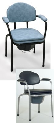 Toilettenstuhl 9062 TII, feststehend>>>>Farbe: blau/grau