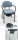 Toilettenstuhl 9062 TII, feststehend>>>>Farbe: blau/grau