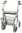 Rollator MIGO 2G 190/50 mit Stockhhalter, Tablett, Korb, PU, silber>>>>nur in 2er Schritten bestellbar