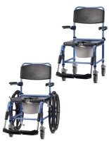 Dusch- und Toilettenrollstuhl TS-Aqua 4 Lenkrollen...