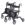 Rollator CAPERO m.Rückengurt,Stockhalter,Tasche,platin,