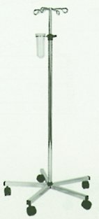 Infusionsständer 4-armig mit,Abtropfglas u.Flaschenkreuz,