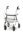 Rollator IDEAL m.Tablett,Korb,Stockhalter,PU,silber,
