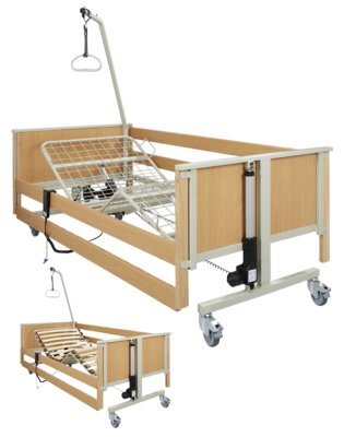 aks-Bett L4 Metall-Liegefläche, 4-geteilt 29 V-SMPS 90x200cm,Holz>>>>
