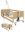 aks-Bett L4 Metall-Liegefläche, 4-geteilt 29 V-SMPS 90x200cm,Holz>>>>