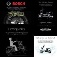 Goodyear Ego 2 - Doohan iTank Elektroroller 3-Wheel, Blau, 45 Km/H